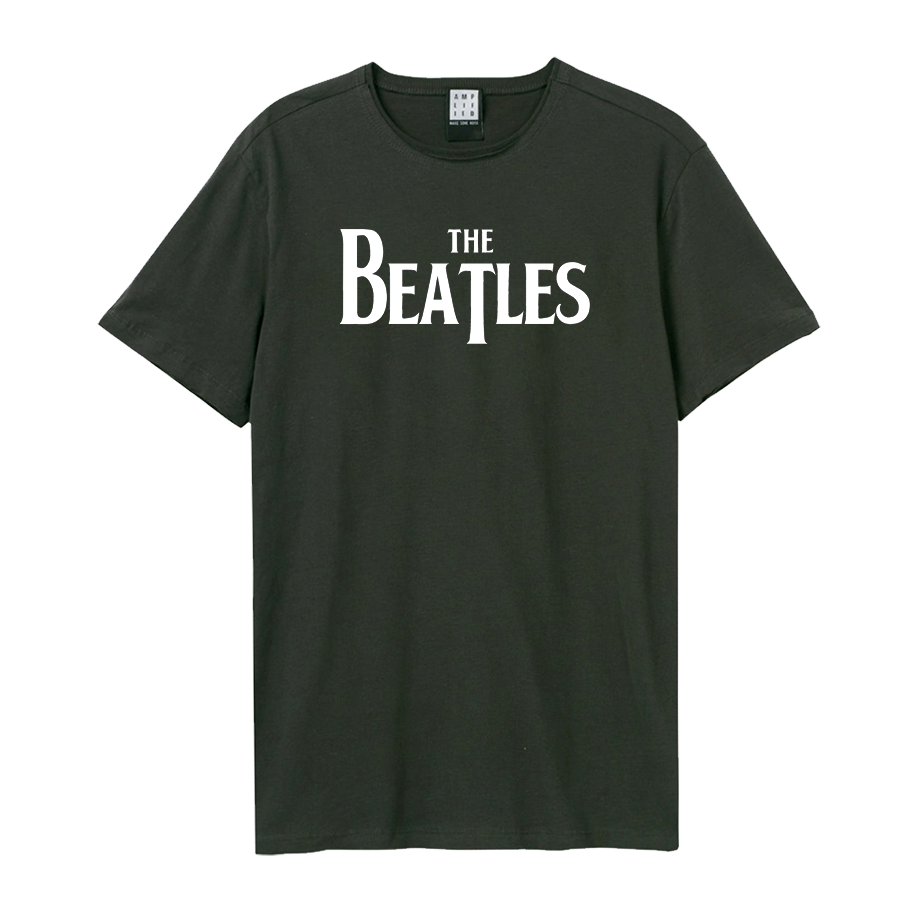 Image of The Beatles T-shirt - Logo, Charcoal Amplified